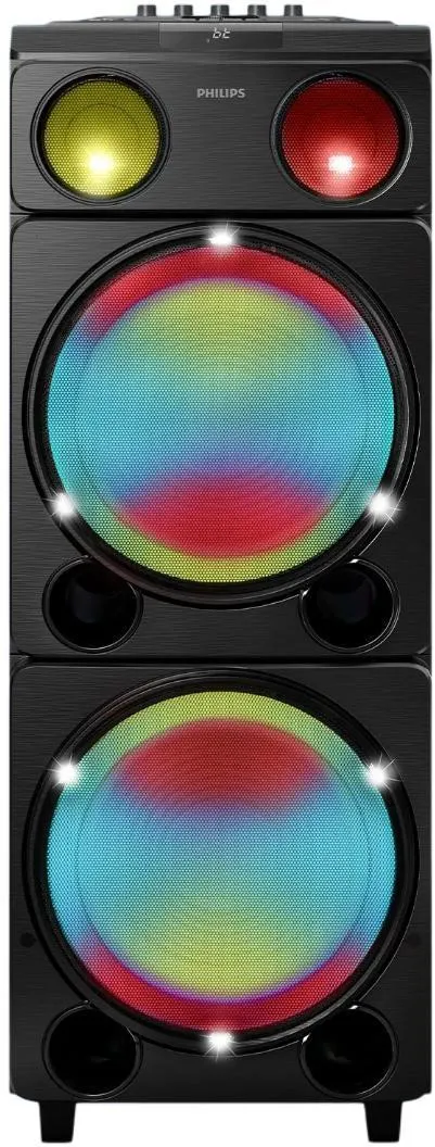 Caixa de Som Philips Party Speaker TAX5509/78 2400W Bivolt Preto