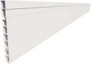 Rodapé de PVC Real Branco Gelo 240x15cm