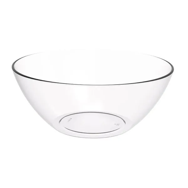 Tigela Pequena Transparente Crippa Travessa Redonda 2,3L Servir Salada Sobremesa