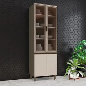 Cristaleira 4 Portas com Vidro Henn Connect | Duna/Cristal