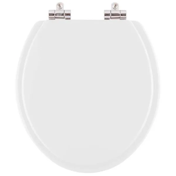 Tampa De Vaso Poliester Com Amortecedor Leiria Branco Para Bacia Luzarte