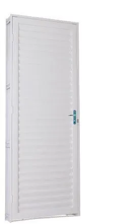 Porta de Aço Machado Laminada 136726 83,50x215x6cm Esquerda Branca