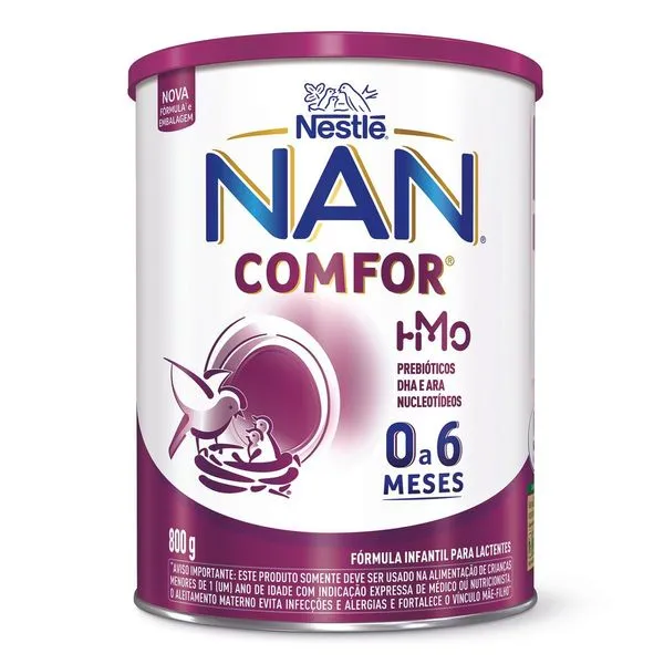Nestlé Fórmula Infantil NAN Comfor 1 HMO 0-6 meses 800g Fórmula Infantil NAN Comfor HMO de 0 a 6 meses 800g