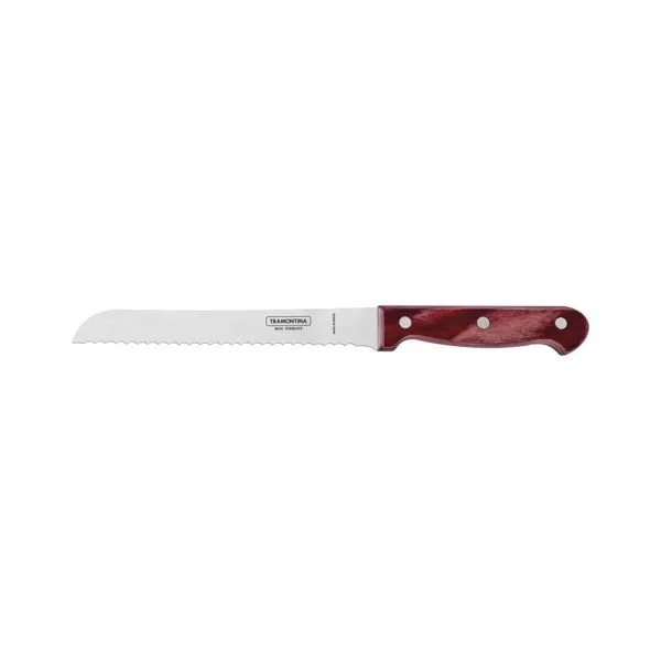 Faca para Pão Tramontina Polywood Cabo Vermelho 7"