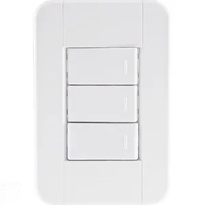 Conjunto 4x2 Com 3 Interruptores Simples 10 A 250 V Tramontina Tablet Branco Tramontina