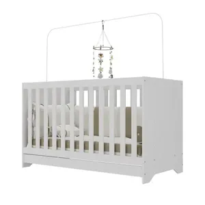 Berço 3 em 1 para Colchão 60 x 130 cm Multimóveis FG0527 Branco