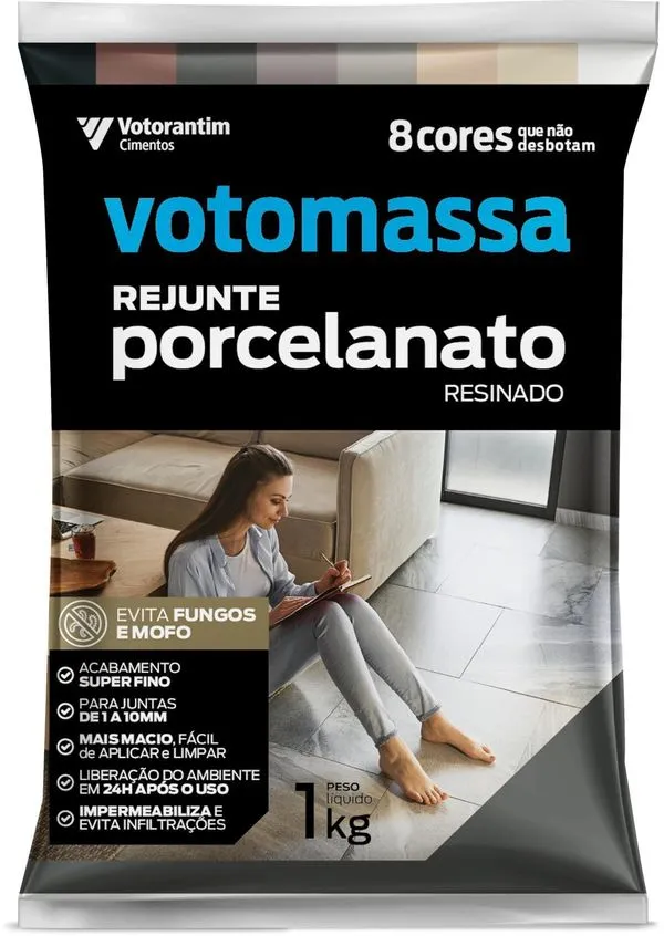 Rejunte Votoran Porcelanato Cinza Escuro 1Kg