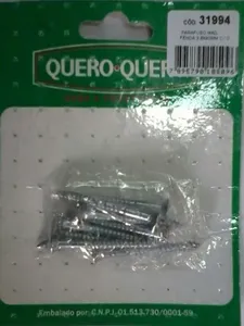Parafuso Para Madeira de Fenda 3,8x40mm Kit com 10 Unidades