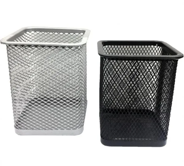 Cesto Telado Organizador Porta Caneta Aramado Quadrado 10 cm