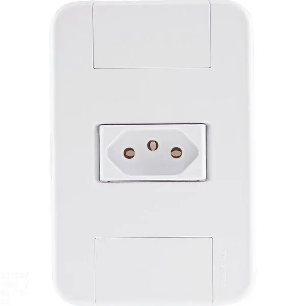 Conjunto 4x2 Com 1 Tomada 2p+t 20 A 250 V Tramontina Tablet Branco Tramontina