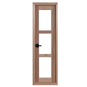 Vitrô de Madeira Eucalipto Rondosul Pivotante EWKJP63 30x100x9,4cm Vidro Quadriculado