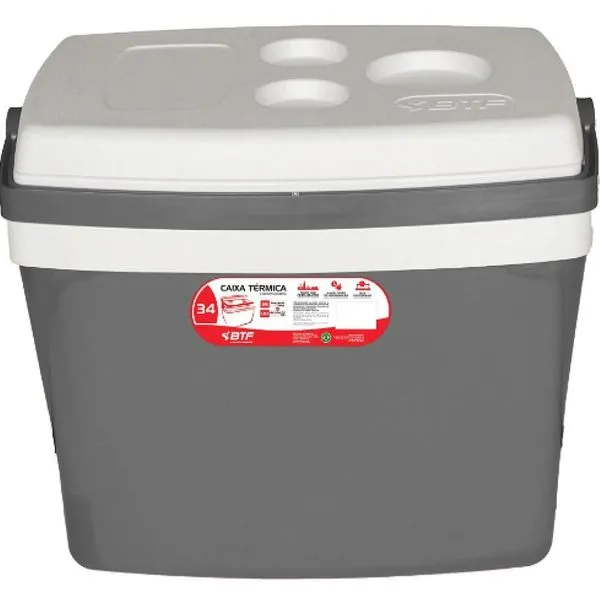 Caixa Térmica 34 Litros Cinza - Cxt0134 - Botafogo
