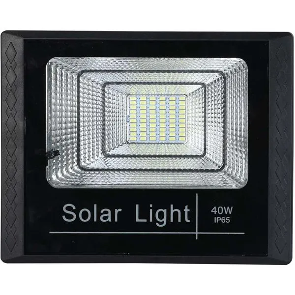 Refletor Solar Retangular 40W 6500K Abs Gaya 9669 Preto Solar