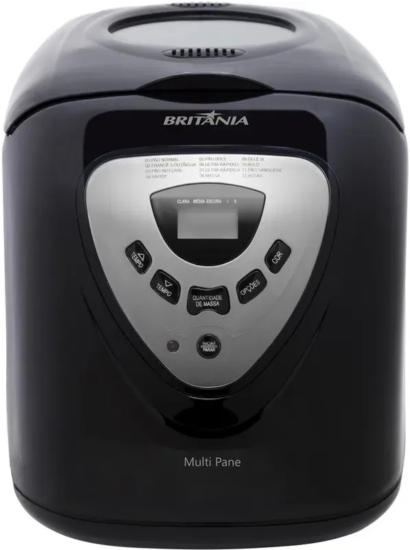 Panificadora Britânia Multipane 12 Programações Preta 220v
