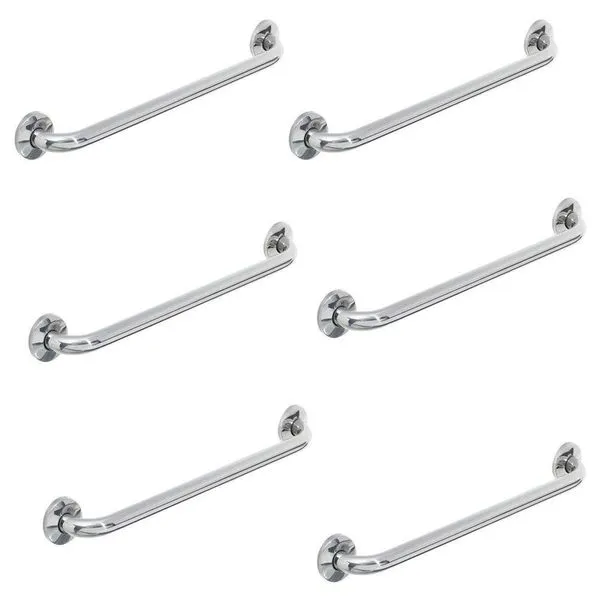 Alça Barra De Apoio Banheiro 60 Cm Acessibilidade 6 Uni