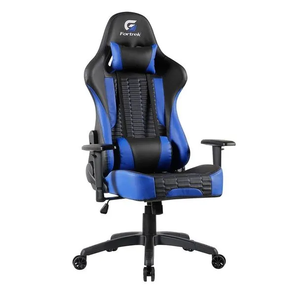 Cadeira Gamer Fortrek Cruiser (Black/Blue, até 135kg, encosto e braços ajustáveis) - 70516