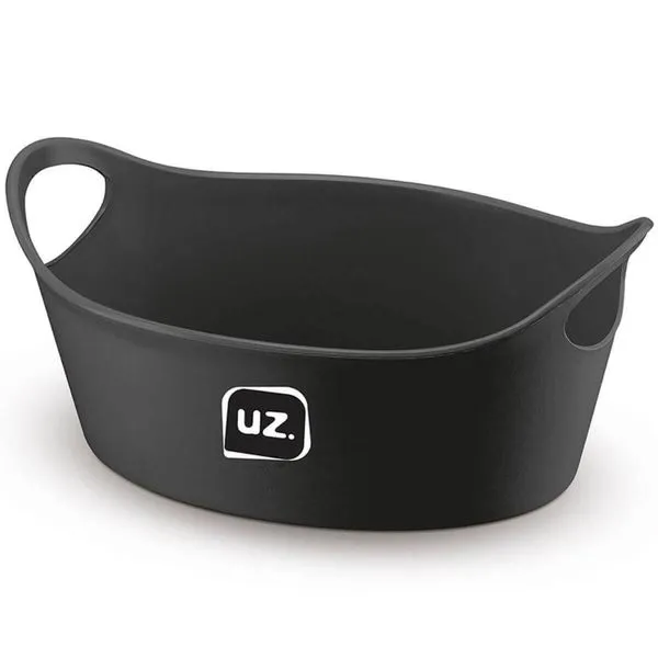 Kit 24 Cestos para Servir Batata Frita Porções Preto 28x12cm Restaurante Bar Lancheria Plus M Uz