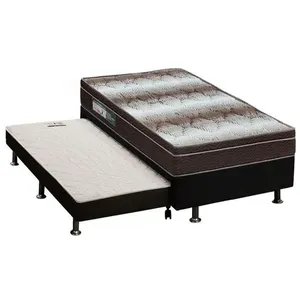 Cama Box Solteiro Ortopédico Light Euro Pillow Espuma D28 Preto Ortobom