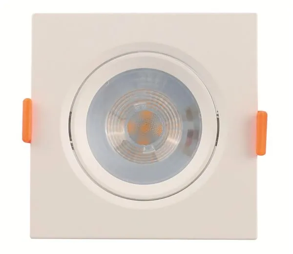 Spot LED de Embutir Quadrado Multilight 5W 6500K Alumínio e Polimeros Sintéticos Luminatti LM304 Branco Bivolt