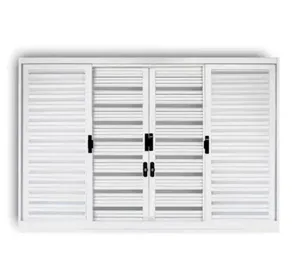 Janela de Aço 06 folhas epóxi branco linha ecoflex 100X150