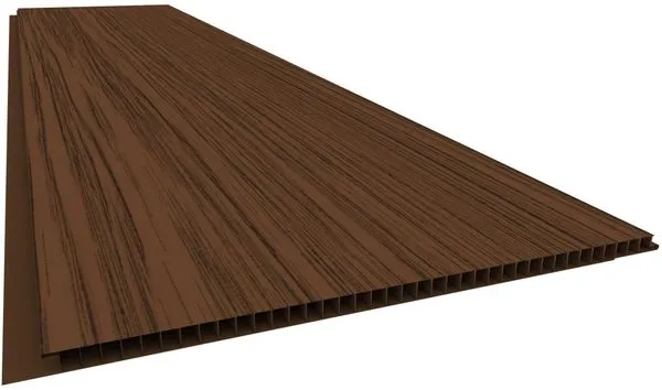 Forro PVC Plasbil Relevo Rústico Mogno 7mm 20cm 6m
