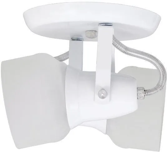 Spot de Sobrepor 2 Lâmpadas Boca de Vidro Até 100W Alumínio Jm 231/2Br Branco Bivolt