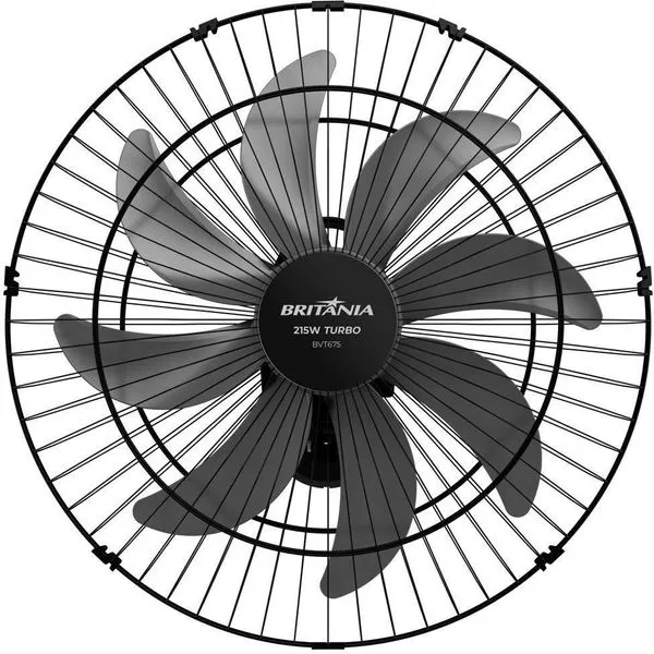 Ventilador De Parede Britânia 60cm BVT675 110v Preto