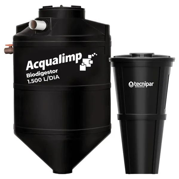 Kit Fossa Séptica Biodigestor 1.500L/dia Acqualimp e Leito de Secagem Tecnipar