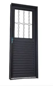 Porta de Ferro Machado Mista Grade Elo com Postigo 50542 85x215x6cm Esquerda