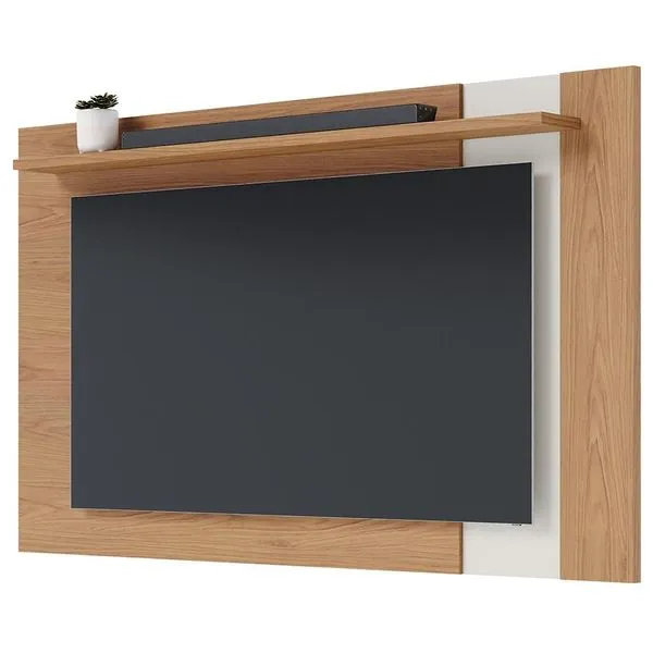 Painel Para TV 70 Pol Extensível 180cm Lara C04 Freijó Off White Matte - Lyam Decor