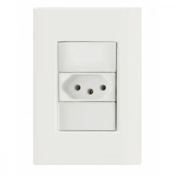 Conj 4x2 1 Tomada 2p+t 10 A 250 V Tramontina Giz Branco