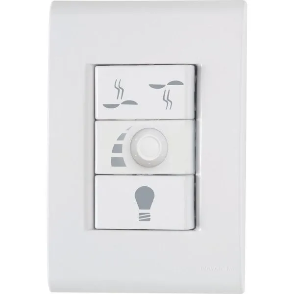 Conjunto 4X2 Variador De Ventilador Bivolt Liz Branco