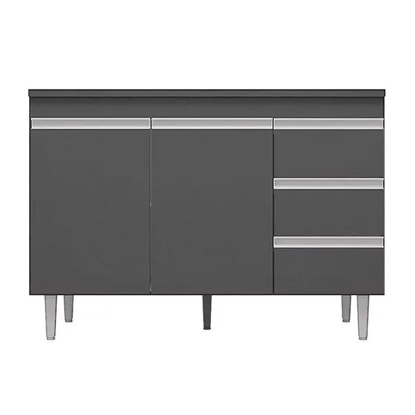 Balcão Gabinete Cozinha Andreia 120cm 2 Porta Ajl Móveis S-t