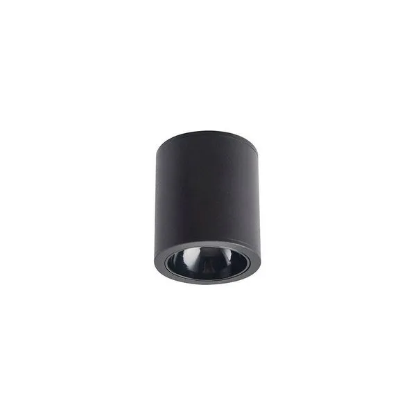 Spot De Sobrepor Nordecor Klor Gr Mini Redondo Led 5w Bivolt Preto 3000k Luz Amarela 6592
