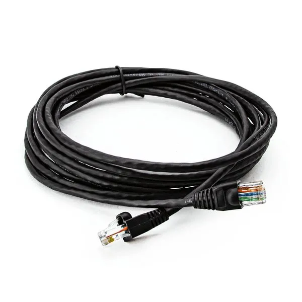 Cabo de Rede Nexans Cat5e Montado Preto - 15 Metros