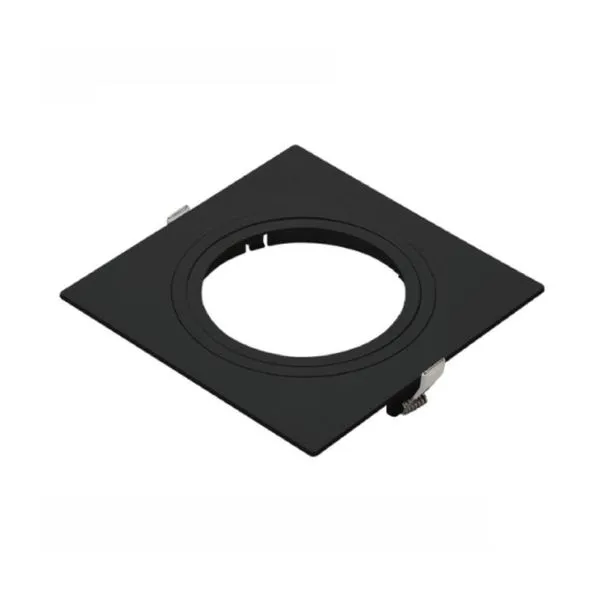 Spot De Embutir Pix Quadrado Plano Par 20 Direcionável Preto