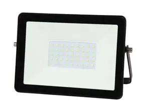 Refletor LED Compacto 50W 3000K Alumínio E Vidro Ecoforce 18376 Preto Bivolt