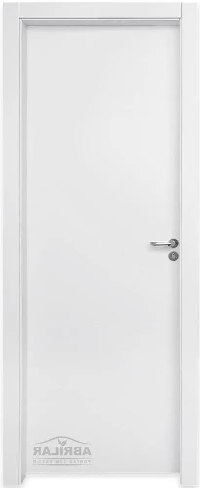 Kit Porta de Madeira Branco com Pintura UV Premium Esquerda - 210x90