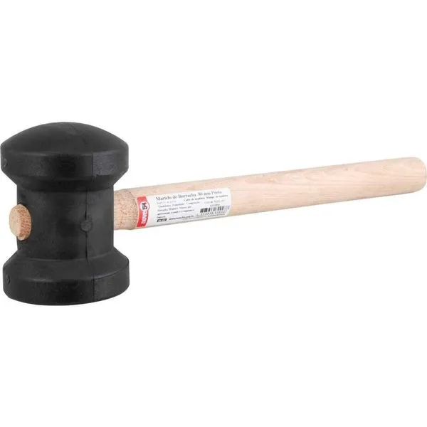 Martelo De Borracha 80mm Preto Nove54