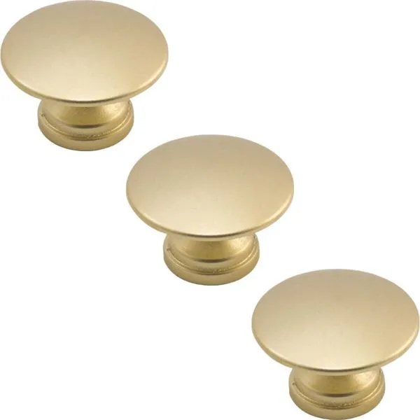 Kit 3 Puxadores 200 Tucson Ponto Dourado Para Móveis Armários e Gavetas