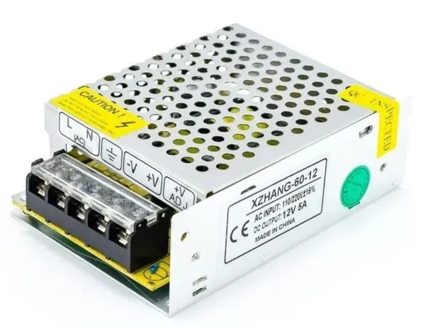 Fonte Colmeia Chaveada 12v 5A Camera Fita Led Som Bivolt 60w