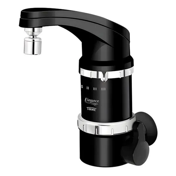 Torneira Elétrica Fame Elegance 4 Temperaturas Super Potente De Parede Preta 220v