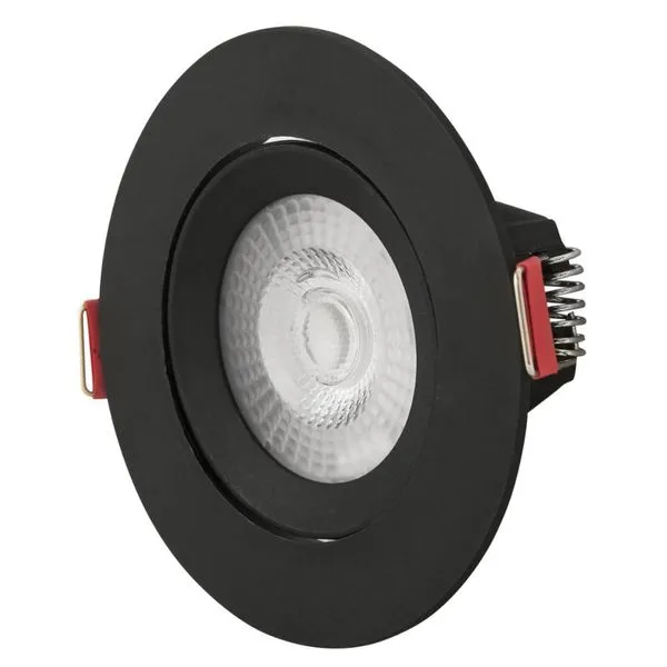 Spot LED Tramontina Redondo 3 W 6500 K Preto com Luz Branca