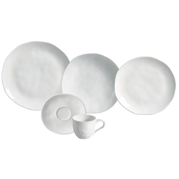 Aparelho De Jantar 30 Peças Orgânico New White Porto Brasil
