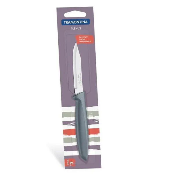 Faca para Legumes 3 Tramontina em Inox Plenus Cinza