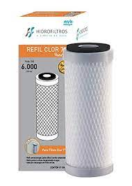 Refil Filtro Carbon Block Clor 7" P/ Purificadores 7” 5 Micra - Hidrofiltros