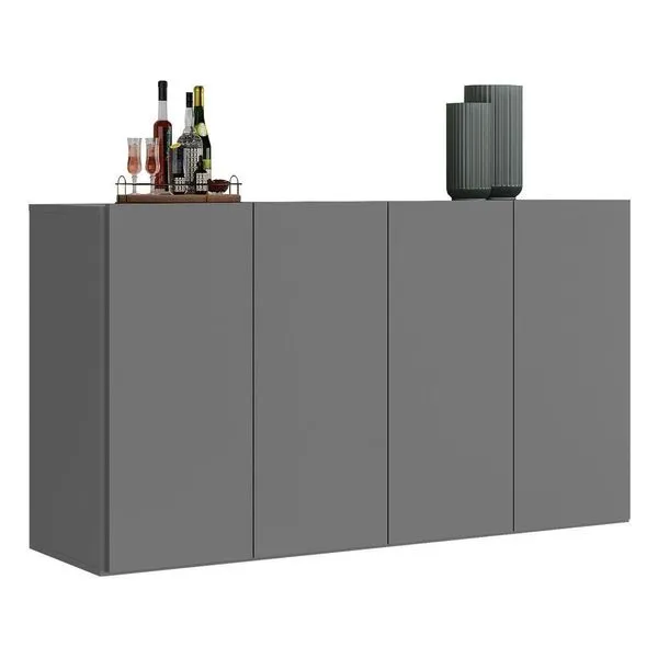 Aparador Buffet 4 Portas Viena V3604 Rustic/Natural