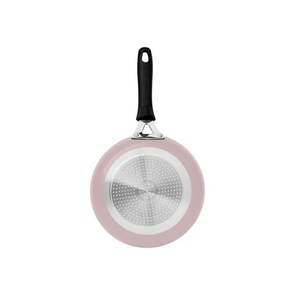 Frigideira Tramontina Tunis Em Alumínio Com Revestimento Interno Cerâmico Antiaderente E Externo Siliconado Rosa Trufado