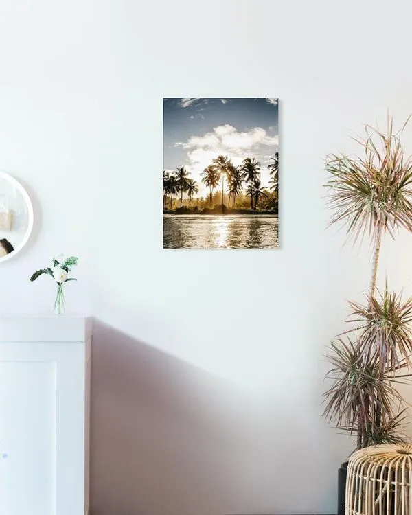 Placa Decorativa Illuminato Praia Amanhecer 29,7x42x0,6cm