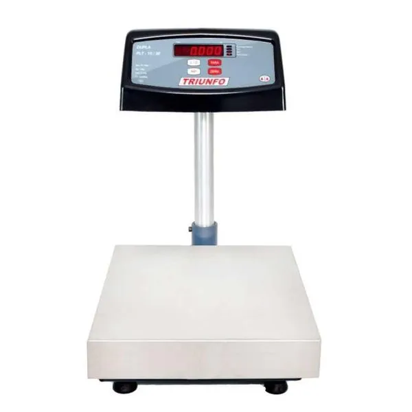 Balança Plataforma Dupla Escala 15/30kg Com Coluna E Bateria Plt 15/30 Mini Slim Bivolt - Triunfo